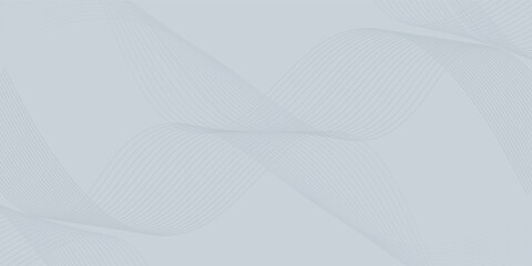Abstract wave element for design. Digital frequency track equalizer. Stylized line art background. Vector illustration. Wave with lines created using blend tool. smooth gray