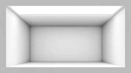 Fototapeta premium Pure white seamless wall creates blank room, ideal for layout and design purposes, offering clean and minimalistic space that evokes sense of calm and simplicity