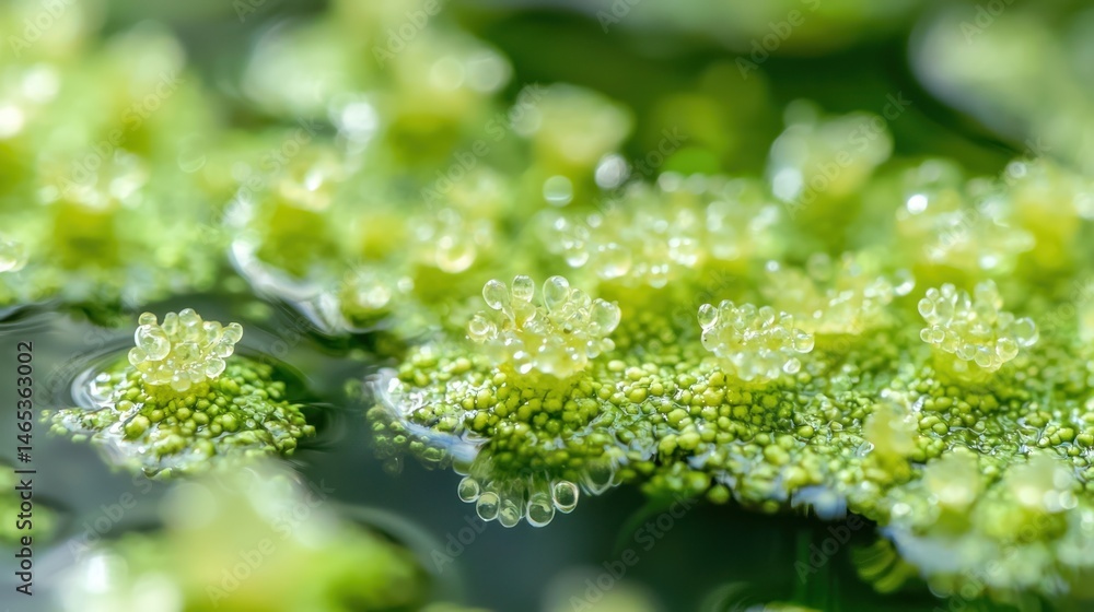 Poster frogspawn with algae floating around