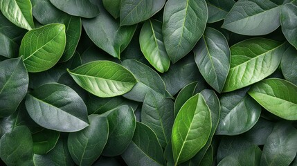 Fototapeta premium Lush A collection of fresh, healthy green leaves