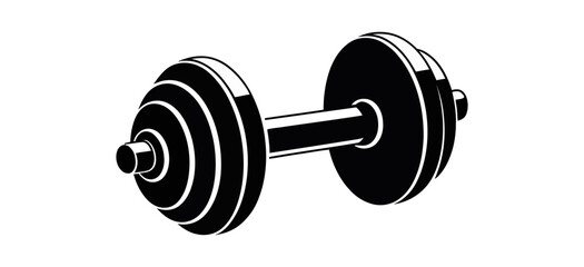 dumbbell for gymnast clipart silhouette, barbell icon, dumbbell silhouette vector, High-Quality Dumbbell Vector Illustration Black Silhouette on Clear Background, perfect for fitness apps, websites.