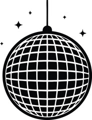 disco ball silhouette vector isolated