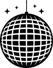 disco ball silhouette vector icon