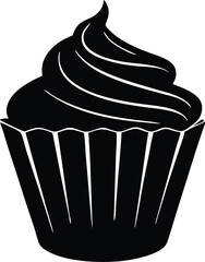 cupcake silhouette vector illustration