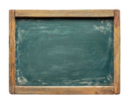 Chalkboard for learning classroom education resource isolated on transparent background