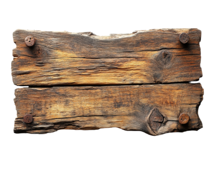 Rustic wooden plank nature textured surface still life isolated on transparent background