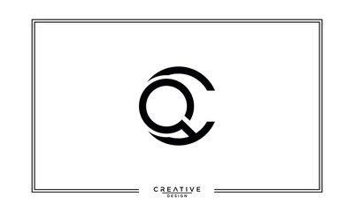 CQ, QC, C, Q, Abstract Letters Logo Monogram