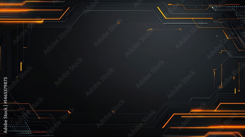 Poster abstract technology background with glowing lines and lights, a futuristic design for digital art in