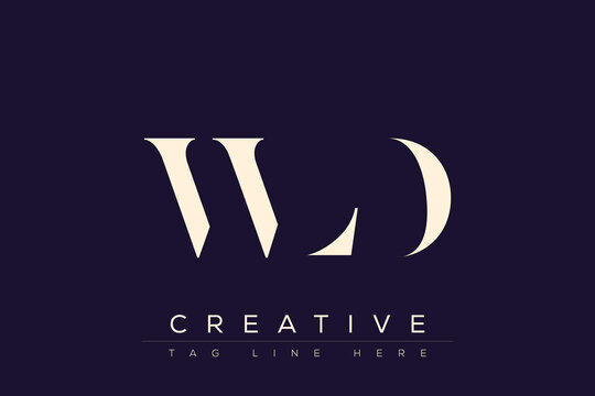 WLD abstract letter logo design. This logo is designed by three abstract letters.