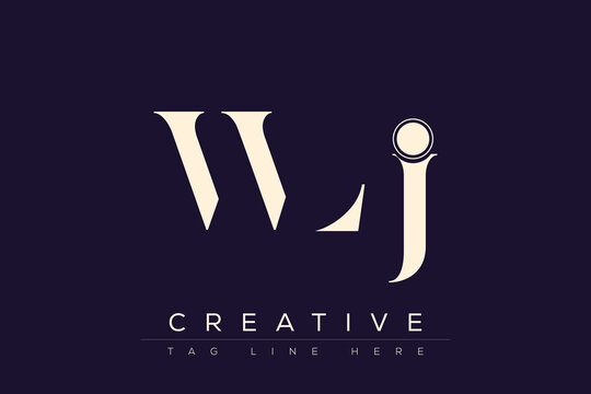 WLJ abstract letter logo design. This logo is designed by three abstract letters.