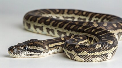 Obraz premium Carpet Python on studio background