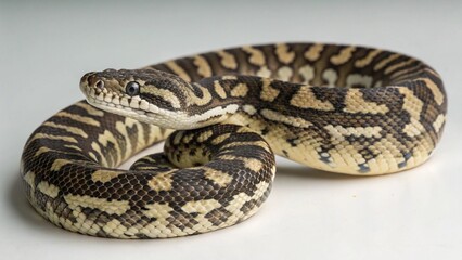 Fototapeta premium Carpet Python on studio background