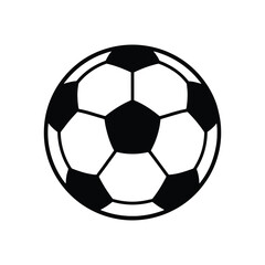 Fototapeta premium A classic black and white soccer ball simple hand drawn vector art illustration