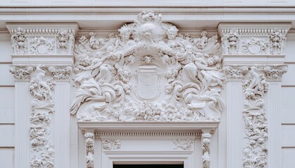 Obraz premium Ornate white facade detail