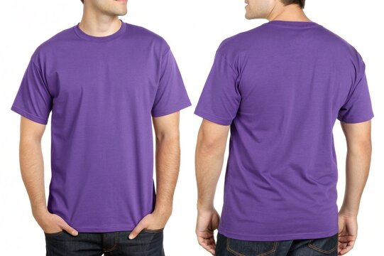 purple t-shirt both side for mockup
