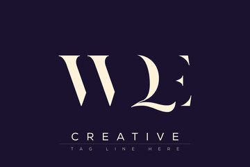 WQE abstract letter logo design. This logo is designed by three abstract letters.