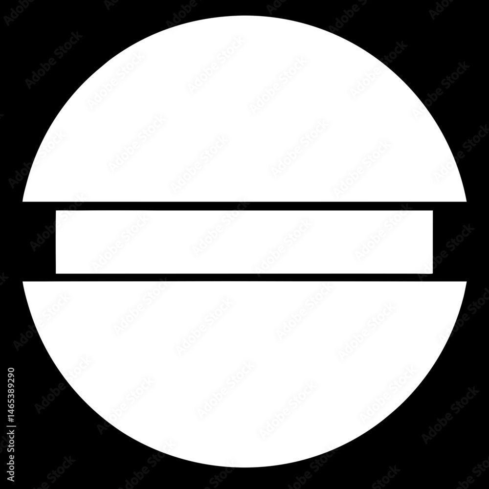 Poster abstract circular design element with horizontal band