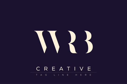 WRB abstract letter logo design. This logo is designed by three abstract letters.