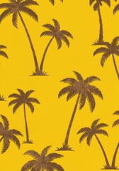 Obraz premium Golden Hour Palms AI Generated