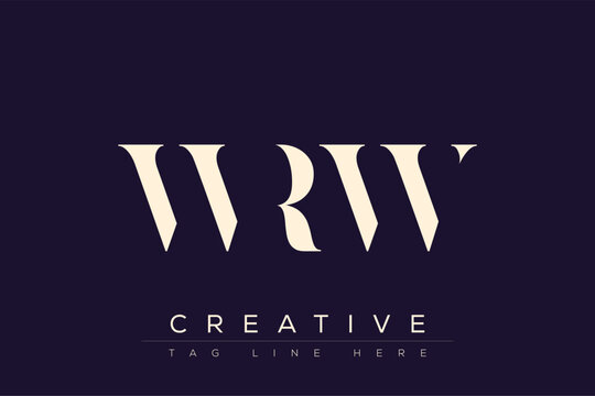 WRW abstract letter logo design. This logo is designed by three abstract letters.