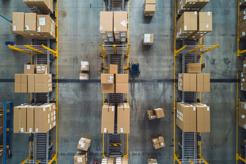 Aerial View of a Warehouse