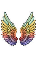 Obraz premium Rainbow Hues, Avian Grace AI Generated