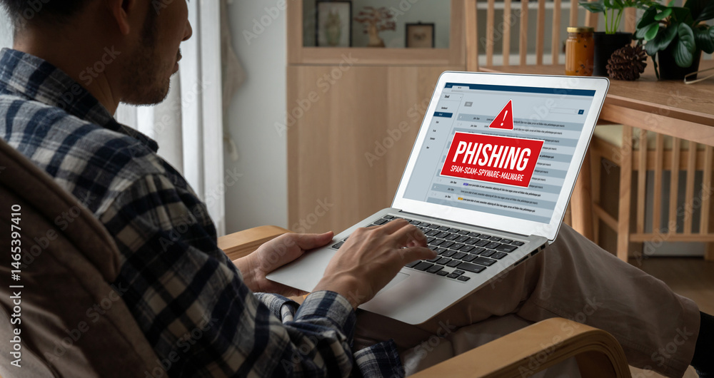 Canvas Prints cyber security software show alert of cyber attack for protection snugly. danger from virus, phishin