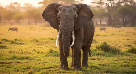 Majestic Elephant on the African Savanna