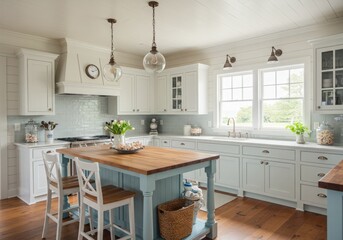 Modern kitchen interior with window kitchen house
