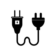 electric plug and socket on white background  .svg