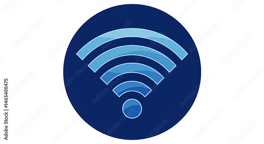 Poster Wifi symbol showing internet connection and wireless communication