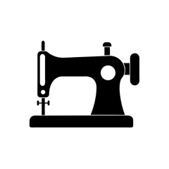 sewing machine with thread on white background  .svg