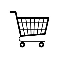 shopping cart on white background  .svg