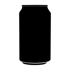 Silhouette of a Generic Soda or Beer Can Beverage Container Design