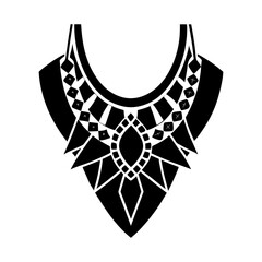 Tribal Jewelry silhouette vector