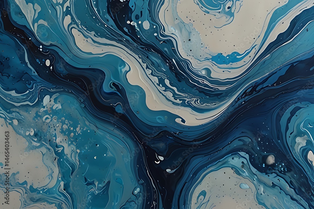 Poster abstract blue water background with a liquid texture and wave pattern