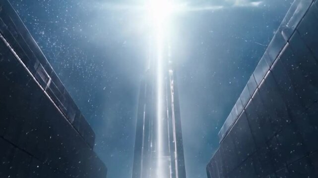 portal corridor to heaven and full of goodness , ai video generative