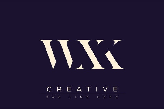 WXK abstract letter logo design. This logo is designed by three abstract letters.