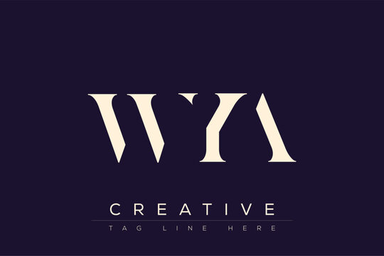 WYA abstract letter logo design. This logo is designed by three abstract letters.