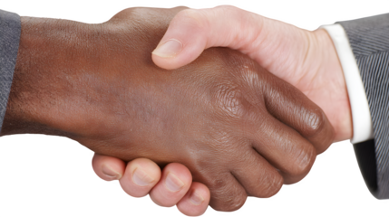 Strong Partnership Handshake Diverse Businesspeople Agreement Collaboration Unity Success