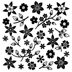 Cherry blossom icons 