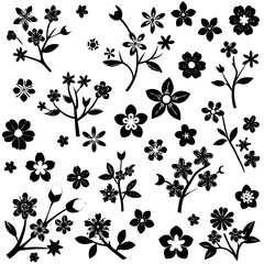 Cherry blossom icons 