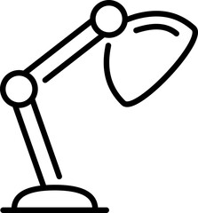 Desk lamp icon - Editable Stroke SVG, fully scalable.