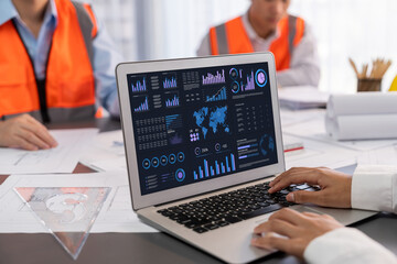 Business data dashboard provide business intelligence analytic for marketing strategy planning...