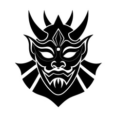 Traditional Masks silhouette vector