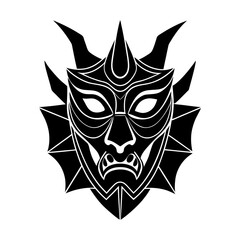 Obraz premium Traditional Masks silhouette vector