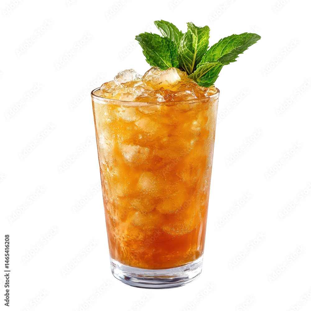 Poster mint julep isolated on transparent background