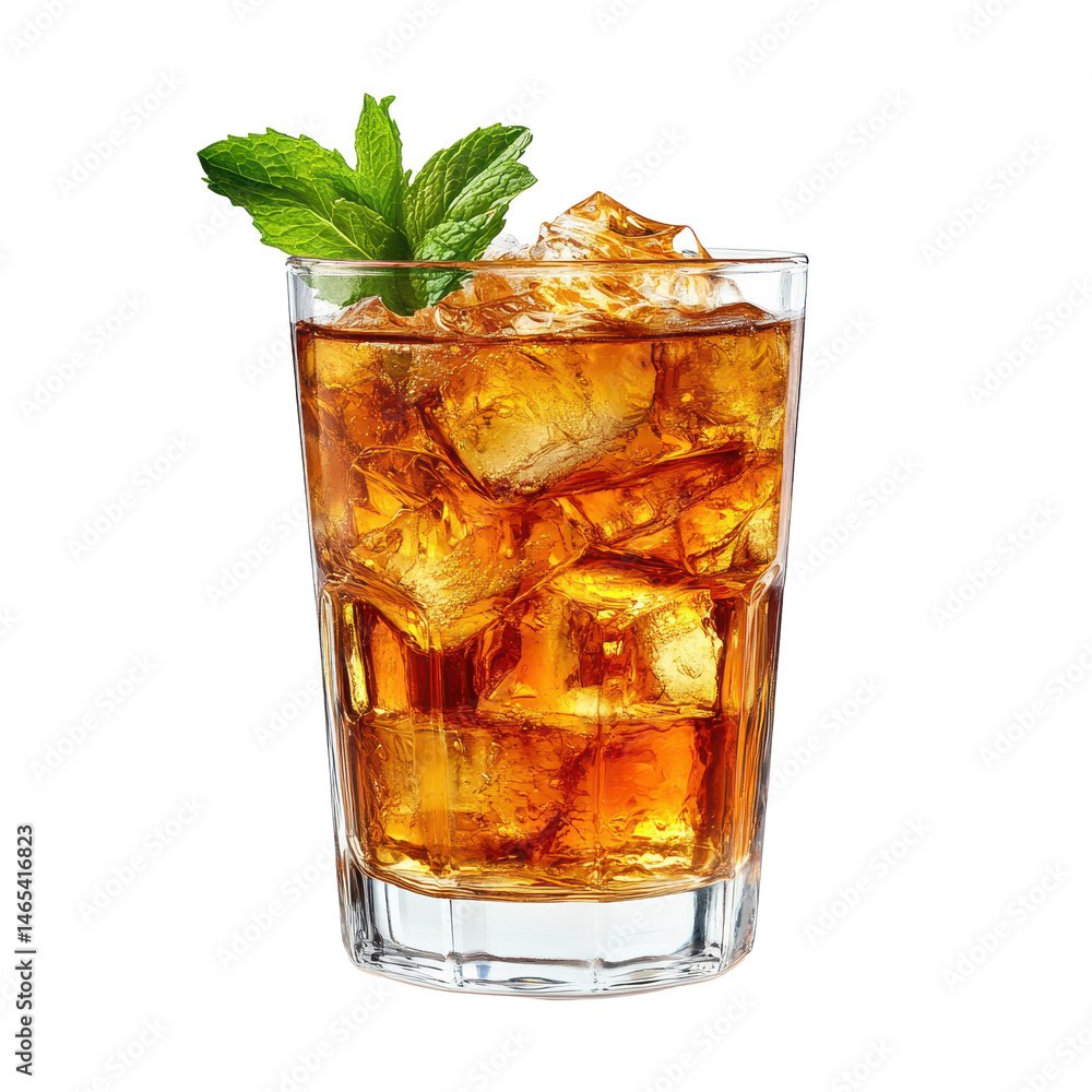Poster mint julep isolated on transparent background