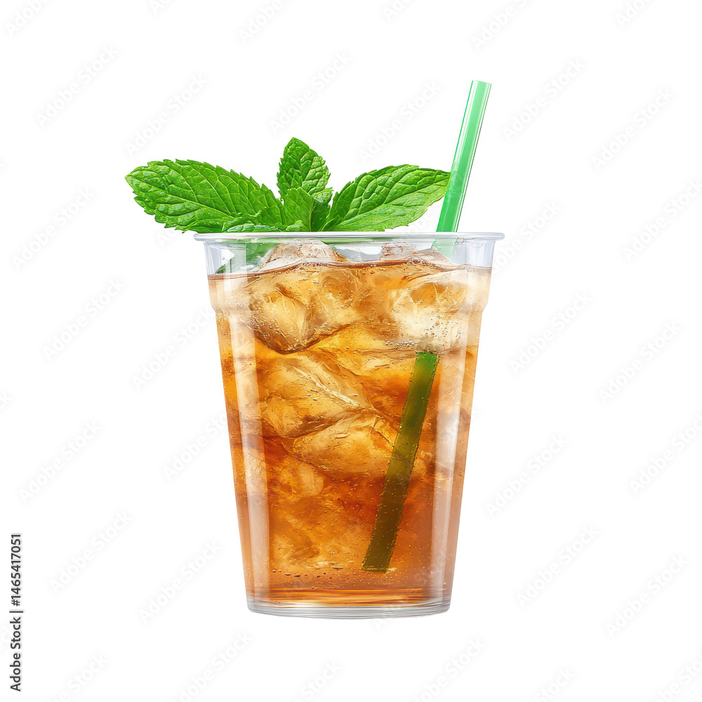 Poster mint julep isolated on transparent background