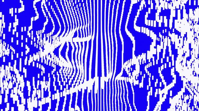 3D animation of various line patterns with changing color patterns and arrangements
